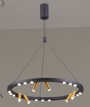 3918/63L L-VISION ODL20 108 черный/золотистый/металл Подвесной светильник LED 63W 4000K BEVEREN