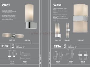 2137/2W DROPS ODL11 558 хром Бра IP44 E14 2*40W 220V WANT