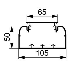  	Короб с крышкой 50х105 мм, длина 2 м