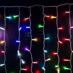 Гирлянда Светодиодный Дождь 2х1,5м, прозрачный провод, 230 В, диоды RGB, свечение с динамикой при приобретении контроллера 245-907