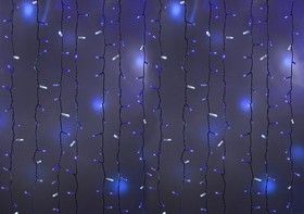 Гирлянда Светодиодный Дождь 2х3м, эффект мерцания, белый провод, 230 В, диоды СИНИЕ