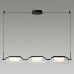 5003/30L L-VISION ODL23 черный матовый/прозрачный/стекло Люстра LED 30W 3000K KAVIA
