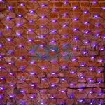 Гирлянда Сеть 2x1,5м, черный КАУЧУК, 288 LED Белые/Синие