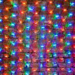 Гирлянда Сеть 2x1,5м, черный КАУЧУК, 288 LED Мультиколор