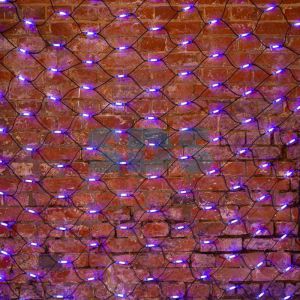 Гирлянда Сеть 2x3м, черный КАУЧУК, 432 LED Белые/Синие