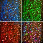 Гирлянда Светодиодный дождь 2х3 м, прозрачный провод, 230 В, диоды RGB, 600 LED-свечение с динамикой при приобретении контроллера 245-907