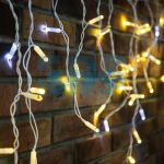 Гирлянда Айсикл 4,8х0,6 м, с эффектом мерцания, белый ПВХ, 176LED, цвет: Тёплый белый, 230В