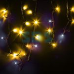 Гирлянда Айсикл (бахрома) светодиодный, 4,0 х 0,6 м, с эффектом мерцания, черный провод КАУЧУК, 230 В, диоды желтые, NEON-NIGHT