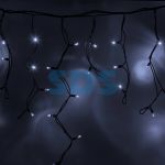 Гирлянда Айсикл (бахрома) светодиодный, 5,6 х 0,9 м, черный провод КАУЧУК, 24В, диоды белые, 240 LED NEON-NIGHT