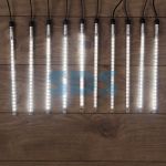 Гирлянда Тающие сосульки 24 В, комплект 10 шт. х 30 см, шаг 100 см, 420 LED, белый, соединяются