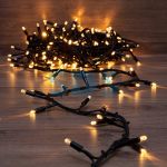 Гирлянда Кластер 10 м, 200 LED, черный каучук, IP67, соединяемая, цвет свечения теплый белый NEON-NIGHT