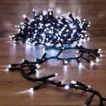 Гирлянда Кластер 10 м, 400 LED, черный каучук, IP67, соединяемая, цвет свечения белый NEON-NIGHT