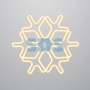 Фигура Снежинка из гибкого неона, 60х60 см, цвет свечения теплый белый NEON-NIGHT
