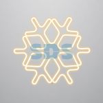 Фигура Снежинка из гибкого неона, 60х60 см, цвет свечения теплый белый NEON-NIGHT
