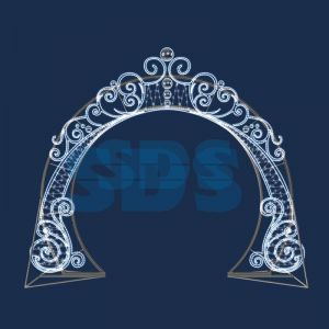 Декоративная арка Снегурочка 370 см белая