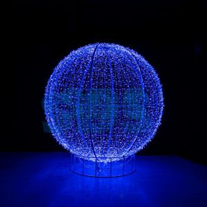 Декоративная 3D фигура Шарик елочный 350 см синий
