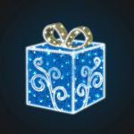 Декоративная 3D фигура Подарок 120 см белый