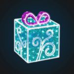 Декоративная 3D фигура Подарок 100 см белый