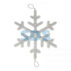 Акриловая светодиодная фигура Снежинка 60 см, белая LED-ICE 