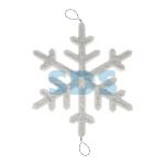 Акриловая светодиодная фигура Снежинка 60 см, белая LED-ICE 