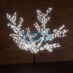 Светодиодное дерево Сакура, высота 1,5м, диаметр кроны 1,8м, белые светодиоды, IP 65, понижающий трансформатор в комплекте NEON-NIGHT