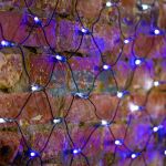 Гирлянда Сеть 2х1,5м, черный ПВХ, 288 LED Белые/Синие