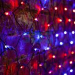 Гирлянда Сеть 2,5х2,5м, черный ПВХ, 432 LED Красные/Синие