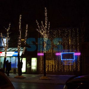 Гирлянда Светодиодный Дождь 2х3м, постоянное свечение, черный провод, 230 В, диоды ЖЁЛТЫЕ