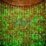 Гирлянда Светодиодный Дождь 2х3м, постоянное свечение, черный провод КАУЧУК, 230 В, диоды ЗЕЛЁНЫЕ