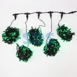 Гирлянда LED ClipLight 24V, 5 нитей по 20 метров, цвет диодов Зеленый, Flashing (Белый)