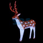Акриловая светодиодная фигура Олень папа коричневый 153х115х28 см, 350 светодиодов, IP65 понижающий трансформатор в комплекте, NEON-NIGHT
