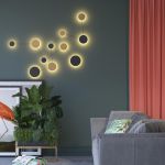 4211/51WL HIGHTECH ODL20 93 черн/золот/металл Настенный светильник провод 2,2м LED 29W GALAXY