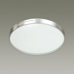 2076/DL PALE SN 077 Светильник пластик/белый/серебристый LED 48Вт 3000-6000K D390 IP43 пульт ДУ GETA SILVER