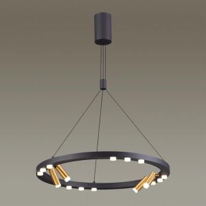 3918/48L L-VISION ODL20 109 черный/золотистый/металл Подвесной светильник LED 48W 4000K BEVEREN