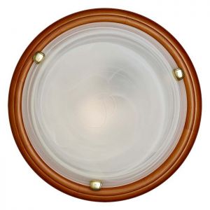 159/K GL-WOOD SN 110 Светильник стекло/белое/орех E27 2*60Вт D360 NAPOLI