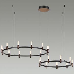5009/98LA L-VISION ODL23 матовый черный/ ант.бронза/белый/металл/акрил Люстра LED 98W 4000K 2500Лм CANDEL