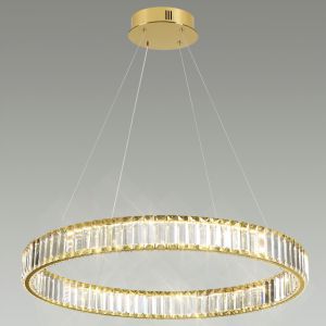 5015/45L L-VISION ODL23 золотой/прозрачный металл/хрусталь Люстра LED 45W 4000K 5350Лм VEKIA