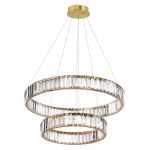 5015/60L L-VISION ODL23 золотой/прозрачный металл/хрусталь Люстра LED 60W 4000K 7140Лм VEKIA