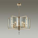 4878/5 MODERN ODL_EX22 63 золотой/прозрачный/стекло Люстра E27 5*60W ELEGANTE