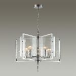 4888/5 MODERN ODL_EX22 63 хром/прозрачный/стекло Люстра E27 5*60W ELEGANTE