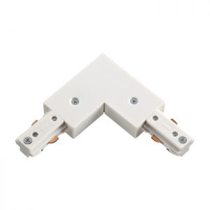 135008 PORT NT18 053 белый Соединитель с токопроводом L-образный для однофазного трехжильного шинопровода